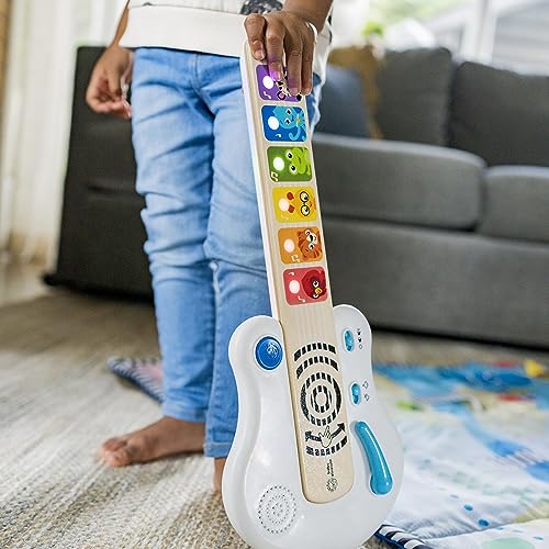 Baby Einstein Strum Along Songs Magic Touch Wooden Musical Light Up Toy Guitar with Whammy Bar, Age 6 Months+