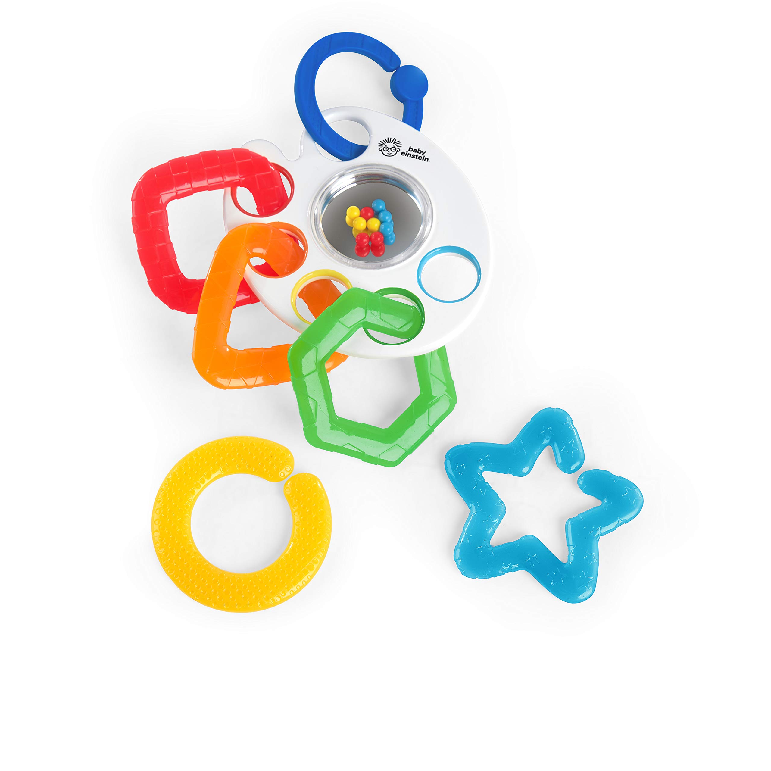 Baby Einstein Shake Rattle & Soothe Take-Along Textured Teether Toy - Bpa Free Ages Newborn + , Multi