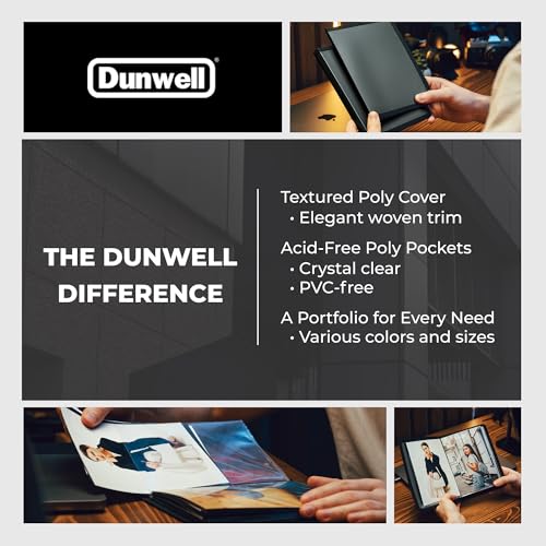 Dunwell Small Photo Album 4x6 (2-Pack), 4 x 6 Photo & Art Portfolio Presentation Book, Each Shows 48 Pages, Professional Mini Photo Book for 4x6 Pictures, Postcards, Artwork, Keepsakes