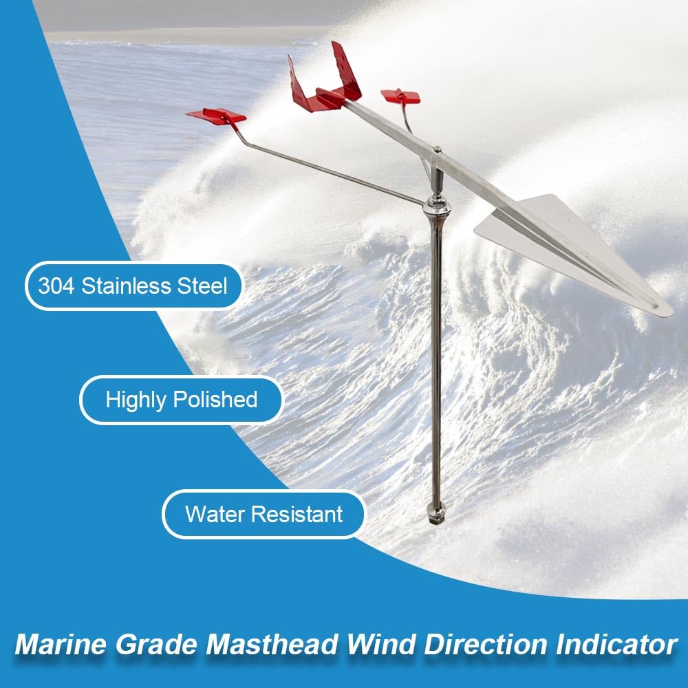 asdmm Marine Grade Masthead Wind Direction Indicator for Boat Yacht Sailing Marine Hardware Accessories