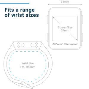 Shot Scope V3 GPS Golf Watch - Automatic Shot Tracking - F/M/B + Hazard Distances - Strokes Gained - iOS and Android Apps - 100+ Statistics, 36,000+ Pre-Loaded Worldwide Courses - No Subscriptions