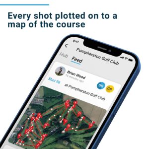 Shot Scope V3 GPS Golf Watch - Automatic Shot Tracking - F/M/B + Hazard Distances - Strokes Gained - iOS and Android Apps - 100+ Statistics, 36,000+ Pre-Loaded Worldwide Courses - No Subscriptions