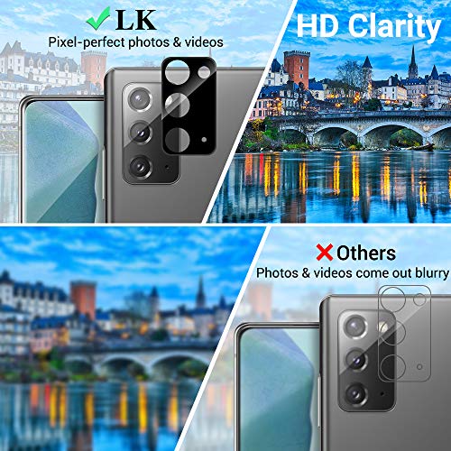 4 Pack LK 2 Pack Screen Protector + 2 Pack Camera Lens Protector Compatible for Samsung Galaxy Note 20, Positioning Tool, in-Display Fingerprint Support, HD Ultra-Thin