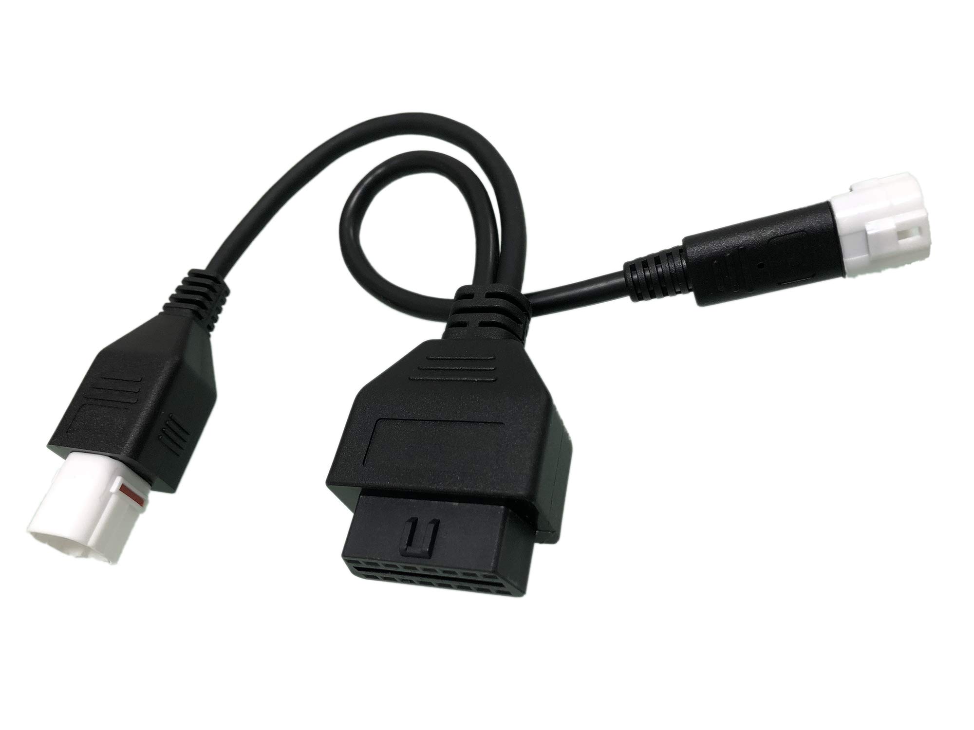 for Yamaha 3pin + 4pin 2 in 1 3 Pin and 4pin to OBD2 Motorcycle Scanner Cable Works Along with OBD Scanner