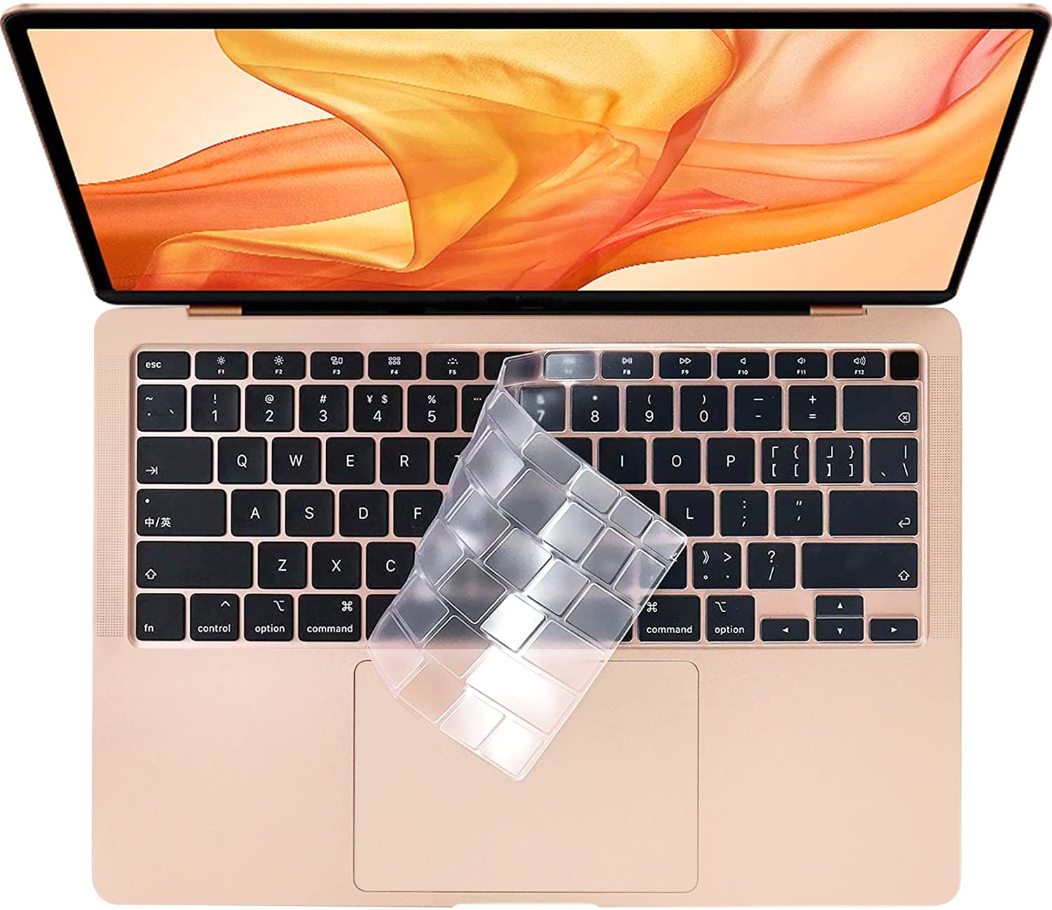 EooCoo Keyboard Cover Premium Ultra Thin Compatible for 2021 2020 MacBook Air 13 inch M1 A2337 A2179 with Retina Display, US Layout, TPU Clear