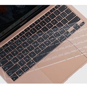 EooCoo Keyboard Cover Premium Ultra Thin Compatible for 2021 2020 MacBook Air 13 inch M1 A2337 A2179 with Retina Display, US Layout, TPU Clear