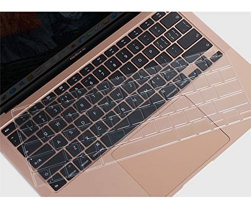 EooCoo Keyboard Cover Premium Ultra Thin Compatible for 2021 2020 MacBook Air 13 inch M1 A2337 A2179 with Retina Display, US Layout, TPU Clear