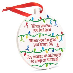 running ceramic ornament | to be a runner christmas ornament