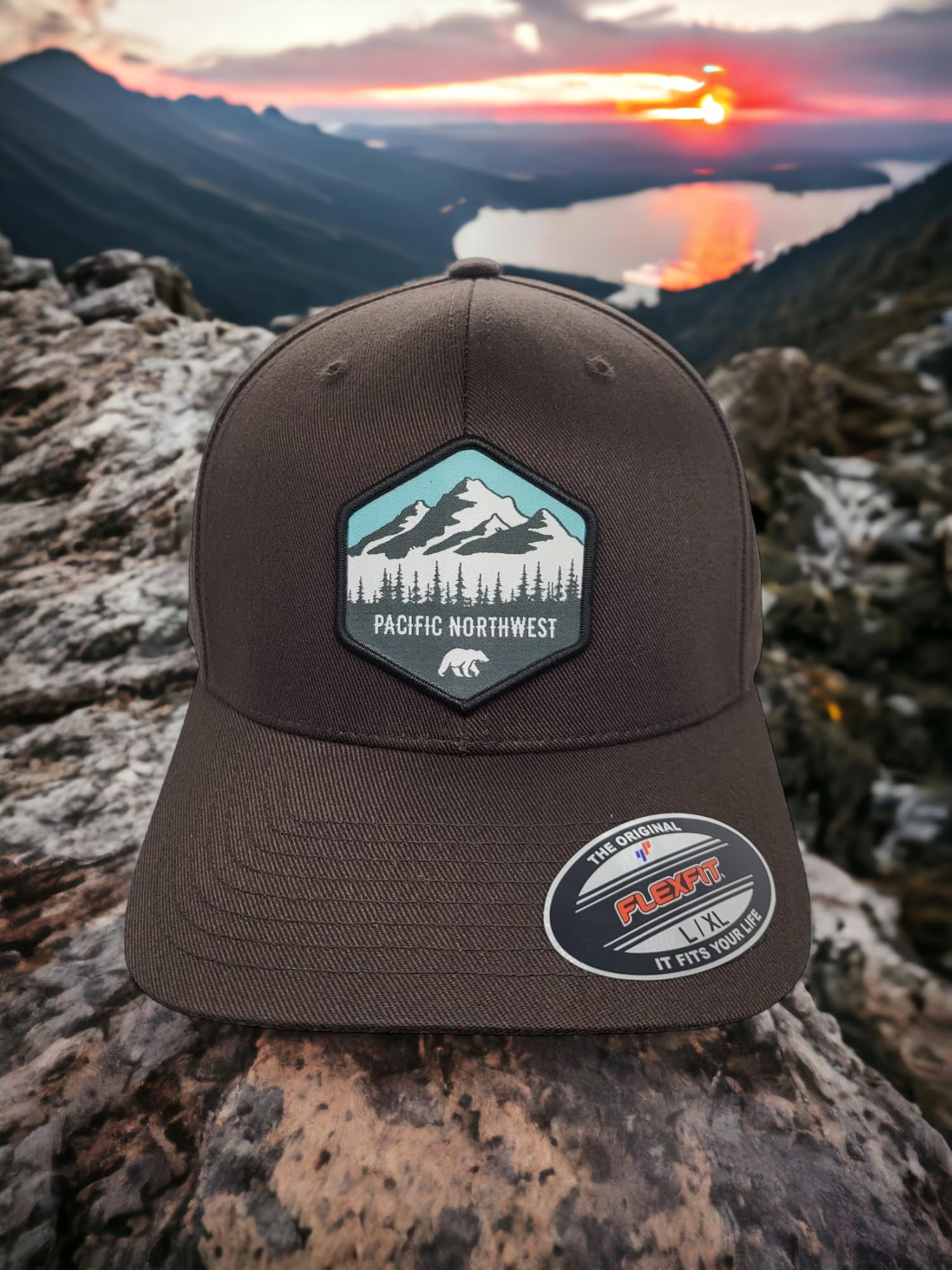 Pacific Northwest Flexfit HAT (Brown, L/XL)