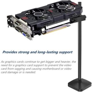 nkomax Graphics Card GPU Brace Support, Video Card Sag Holder Bracket, GPU Stand, Anodized Aerospace Aluminum (Black)