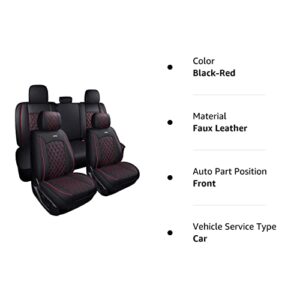 Aierxuan Car Seat Covers Full Set with Waterproof Leather Automotive Vehicle Cushion for Cars SUV Pick-up Truck Fit for 2009 to 2024 Ford F150 Carhartt and 2017 to 2024 F250 F350 F450