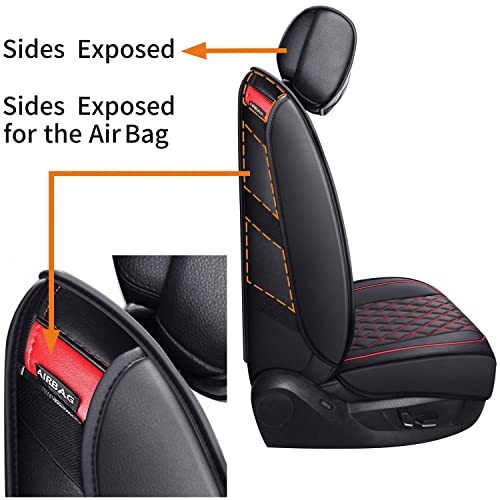 Aierxuan Car Seat Covers Full Set with Waterproof Leather Automotive Vehicle Cushion for Cars SUV Pick-up Truck Fit for 2009 to 2024 Ford F150 Carhartt and 2017 to 2024 F250 F350 F450