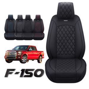 aierxuan car seat covers front set with waterproof leather automotive vehicle cushion cover for cars suv pickup truck fit for 2009 to 2024 ford f150 carhartt and 2017 to 2024 f250 f350 f450