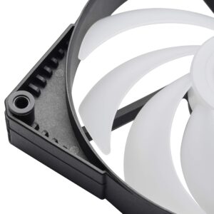 Phanteks (PH-F140SK_DRGB_PWM) SK140 DRGB PWM Fan, 140mm Fan, high Airflow Nine-Blade Design, DRGB Lighting, Rubber dampening washers - Black