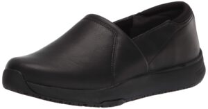 dr. scholl's shoes women's dive in slip-resistant slip on, black smooth, 11 wide