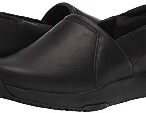 Dr. Scholl's Shoes Women's Dive In Slip-Resistant Slip On, Black Smooth, 11 Wide