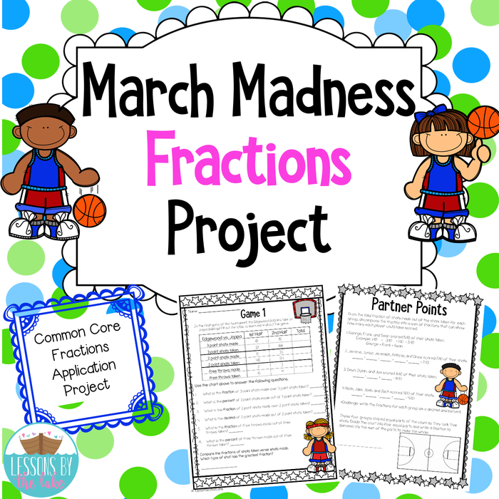 Fraction Word Problems Basketball Activities