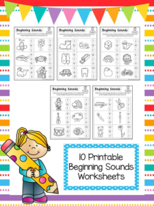 10 printable beginning sounds worksheets