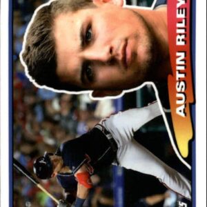 2019 Topps Throwback Thursday Baseball #228 Austin Riley RC Rookie Atlanta Braves 1988 Topps BIG Design Print Run 677