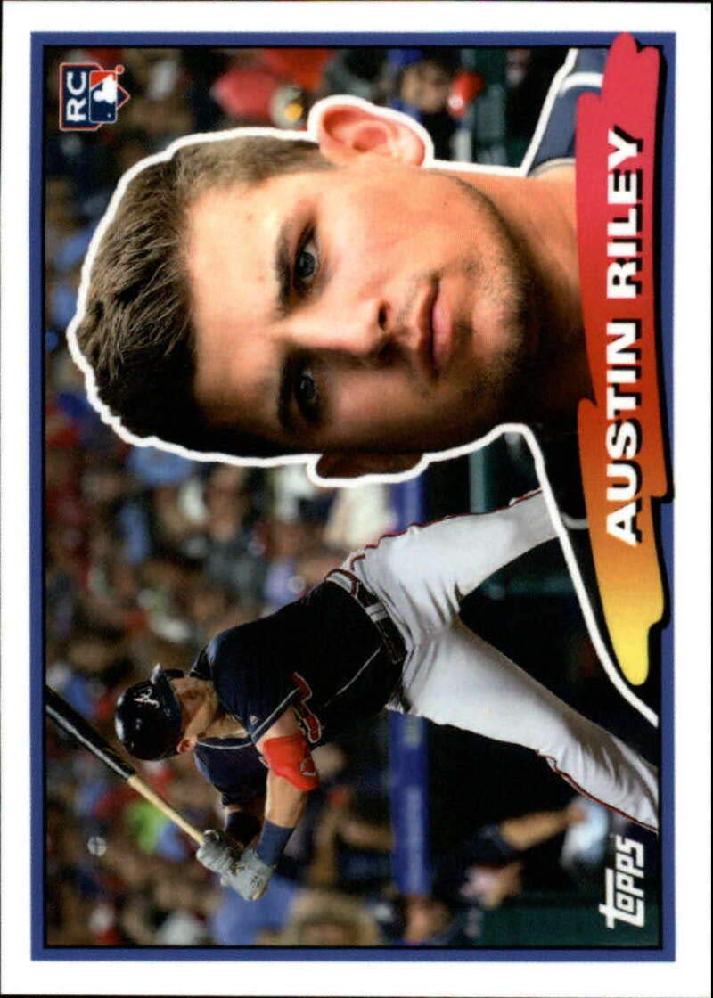 2019 Topps Throwback Thursday Baseball #228 Austin Riley RC Rookie Atlanta Braves 1988 Topps BIG Design Print Run 677