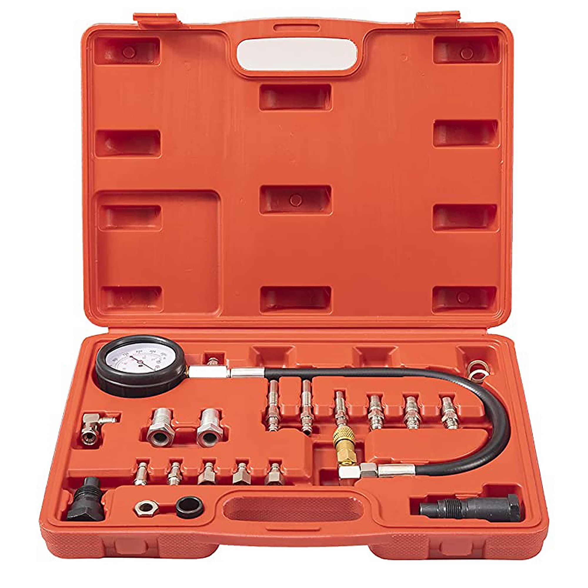 Shankly Diesel Engine Compression Tester Automotive Fuel Pressure Tester Kit, Engine Compression Gauges Tool 1000 PSI with Cylinder Compression Tester Hose - Comes with Carrying Case