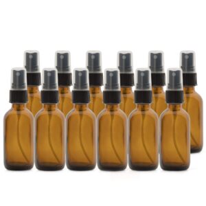 1790 2oz Glass Spray Bottles for Essential Oils, Small Empty Spray Bottle, Fine Mist Spray - Set of 80 Clear Bottles with White Mister Tops