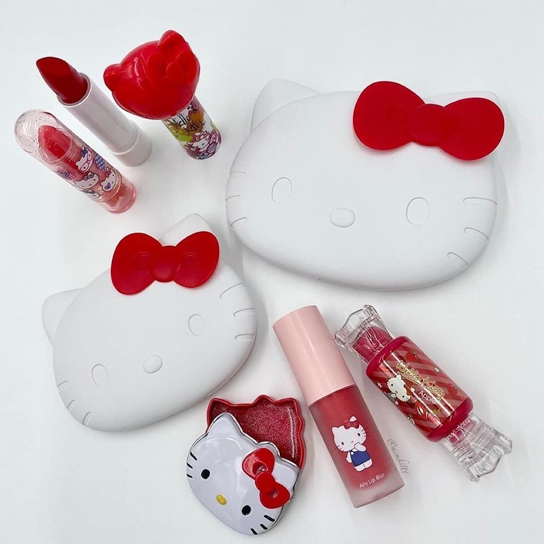 Impressions Vanity Hello Kitty Compact Mirror with Adjustable Brightness, Touch Sensor and Rechargeable Travel Makeup Mirror for Purse