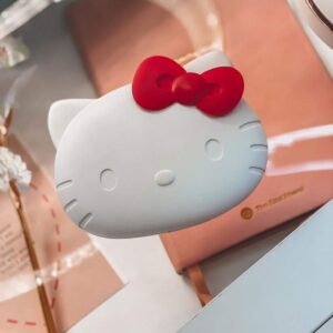 Impressions Vanity Hello Kitty Compact Mirror with Adjustable Brightness, Touch Sensor and Rechargeable Travel Makeup Mirror for Purse