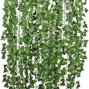 winvin 84 feet silk ivy garland,greenery leaf vine garland artificial hanging plant foliage for wedding party home garden wall decoration