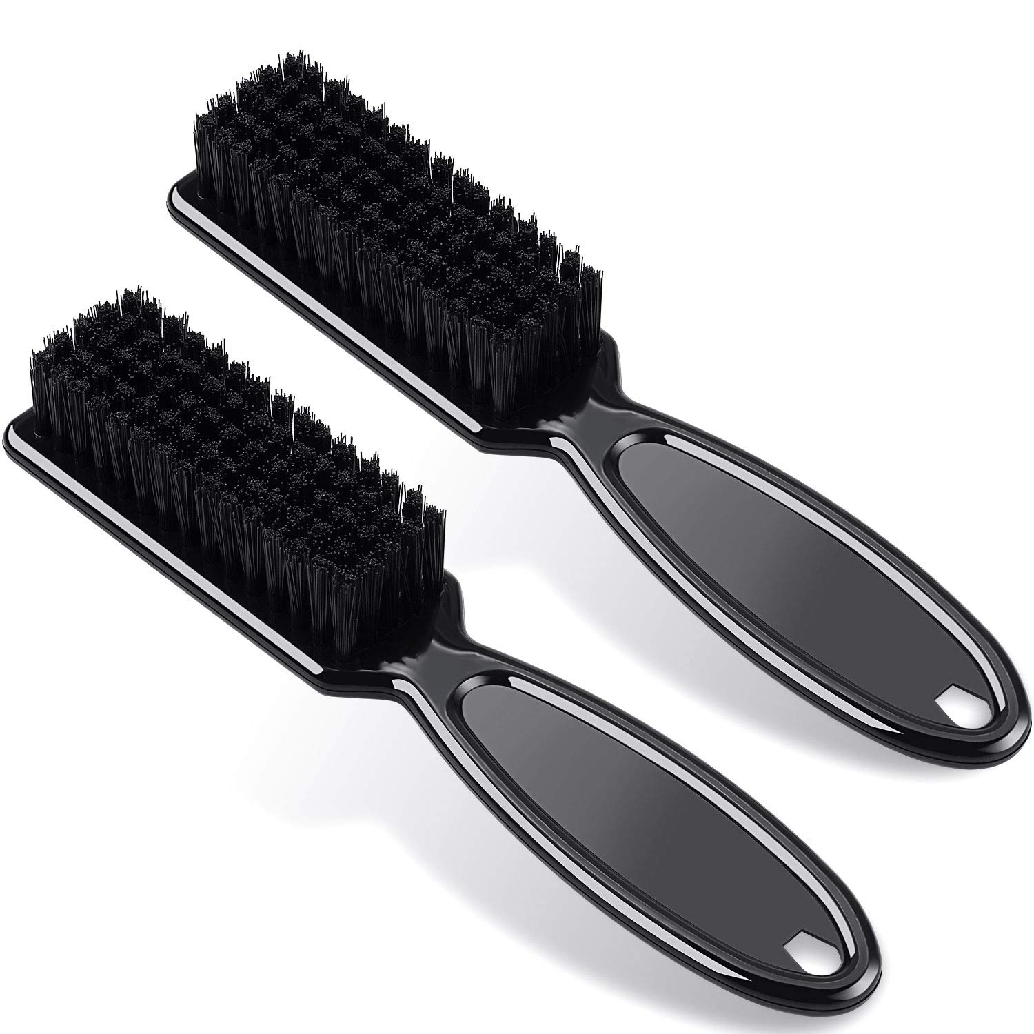 Patelai 2 Pcs Barber Blade Cleaning Brush Hair Clipper Nylon Brush Fades Barber Brush Hair Styling Brush Nail Brush Barber Accessory for Men Trimmer Cleaning Clipper Manicure Salon(Black)