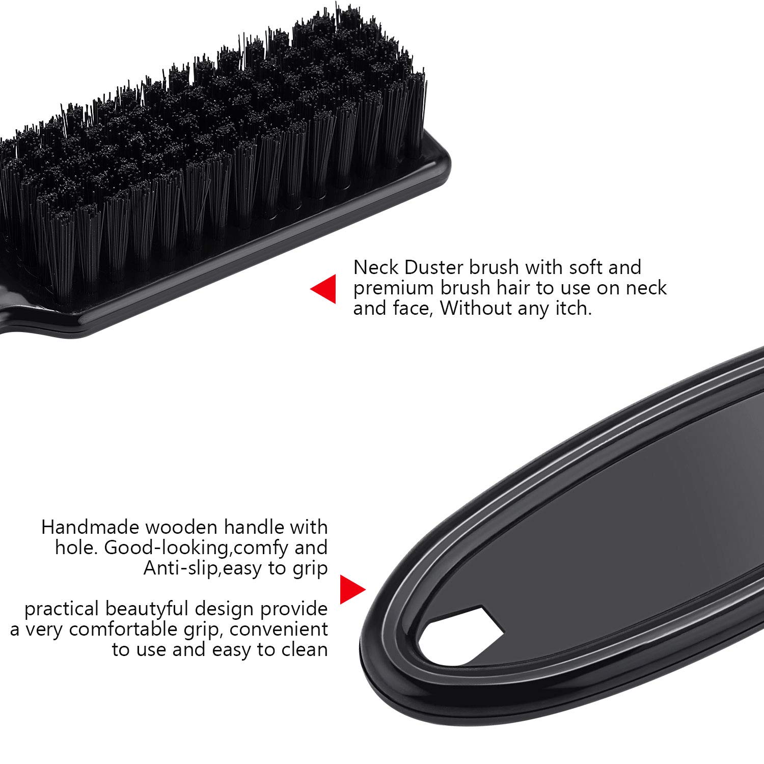 Patelai 2 Pcs Barber Blade Cleaning Brush Hair Clipper Nylon Brush Fades Barber Brush Hair Styling Brush Nail Brush Barber Accessory for Men Trimmer Cleaning Clipper Manicure Salon(Black)