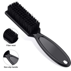 Patelai 2 Pcs Barber Blade Cleaning Brush Hair Clipper Nylon Brush Fades Barber Brush Hair Styling Brush Nail Brush Barber Accessory for Men Trimmer Cleaning Clipper Manicure Salon(Black)