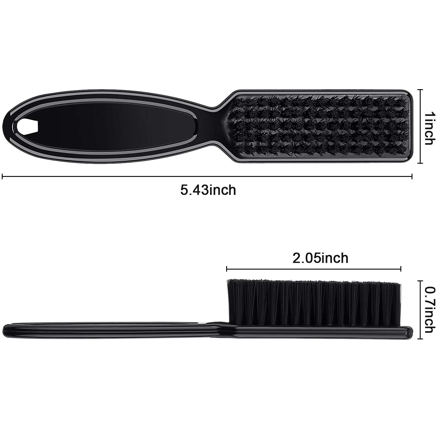 Patelai 2 Pcs Barber Blade Cleaning Brush Hair Clipper Nylon Brush Fades Barber Brush Hair Styling Brush Nail Brush Barber Accessory for Men Trimmer Cleaning Clipper Manicure Salon(Black)