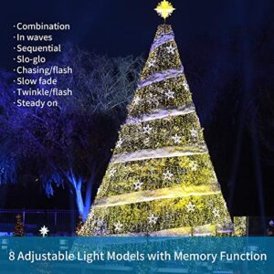 MUYUN Christmas String Lights Outdoor 105ft 300 LED Tree Lights Plug-in Waterproof Outdoor Fairy Lights for Xmas New Year Holiday Party