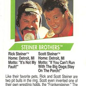 1991 Impel WCW Wrestling #111 Steiner Brothers Official World Championship Wrestling Trading Card