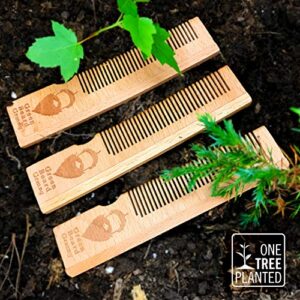 Naturally Normal Bamboo Pocket Comb (3-Pack) – Sustainable Wood Combs that Plant Trees by Green Beard Grmng