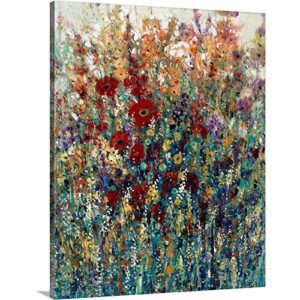 greatbigcanvas petals of perception canvas wall art print, floral home decor artwork, 24"x30"x1.5"