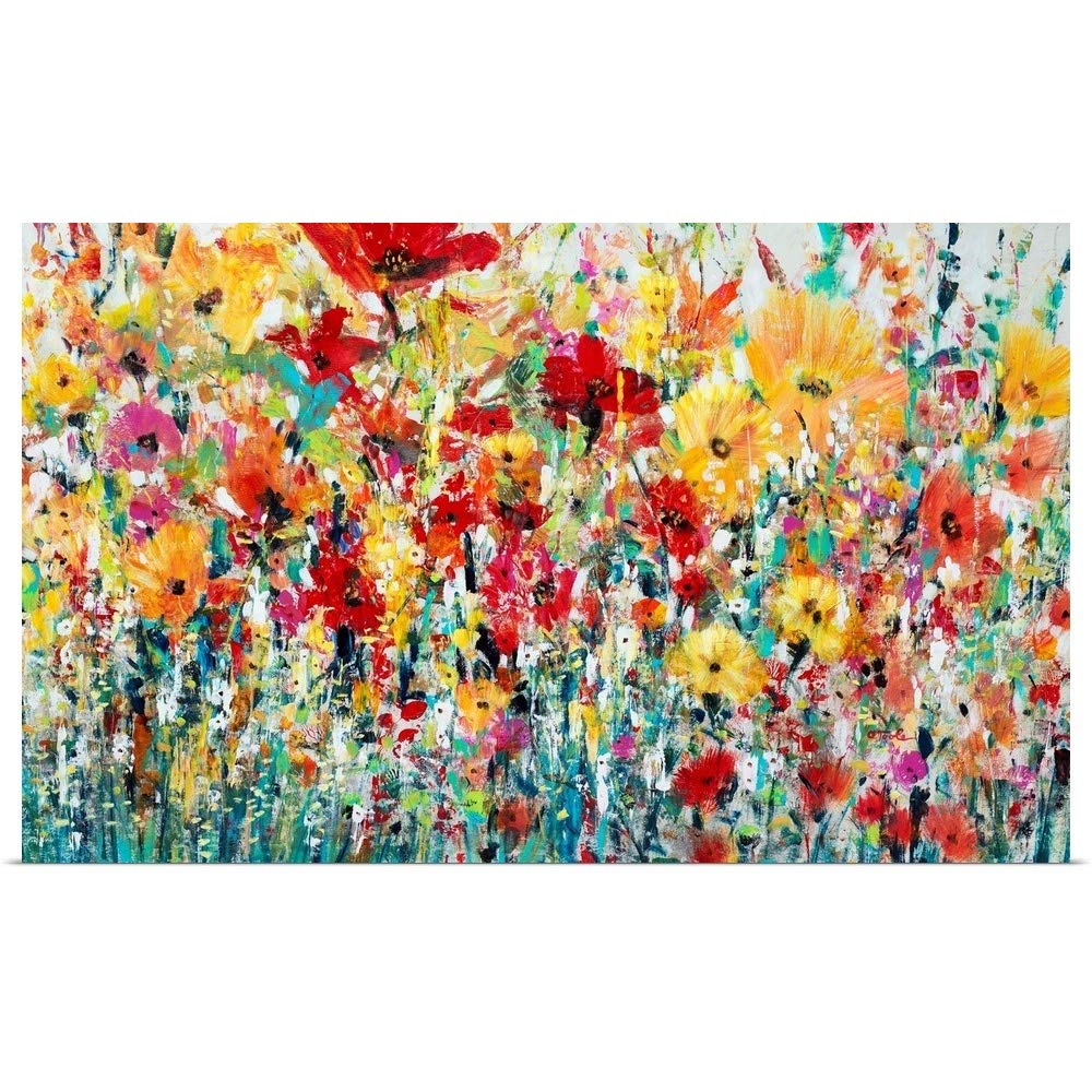 GREATBIGCANVAS Bright and Bold Flowers by Tim O’Toole Unframed Poster Print