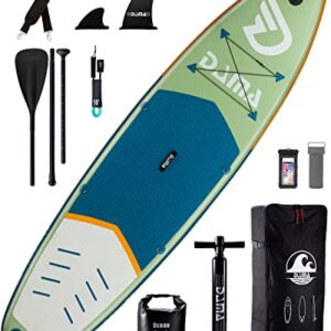 DAMA Inflatable Stand Up Paddle Board 11'x33" x6", Inflatable Yoga Board, Dry Bags, Camera Seat, Floating Paddle, Hand Pump, Board Carrier, Durable & Stable for 3 People