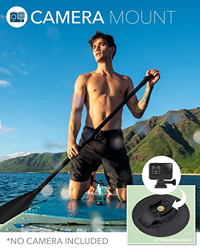 DAMA Inflatable Stand Up Paddle Board 11'x33" x6", Inflatable Yoga Board, Dry Bags, Camera Seat, Floating Paddle, Hand Pump, Board Carrier, Durable & Stable for 3 People