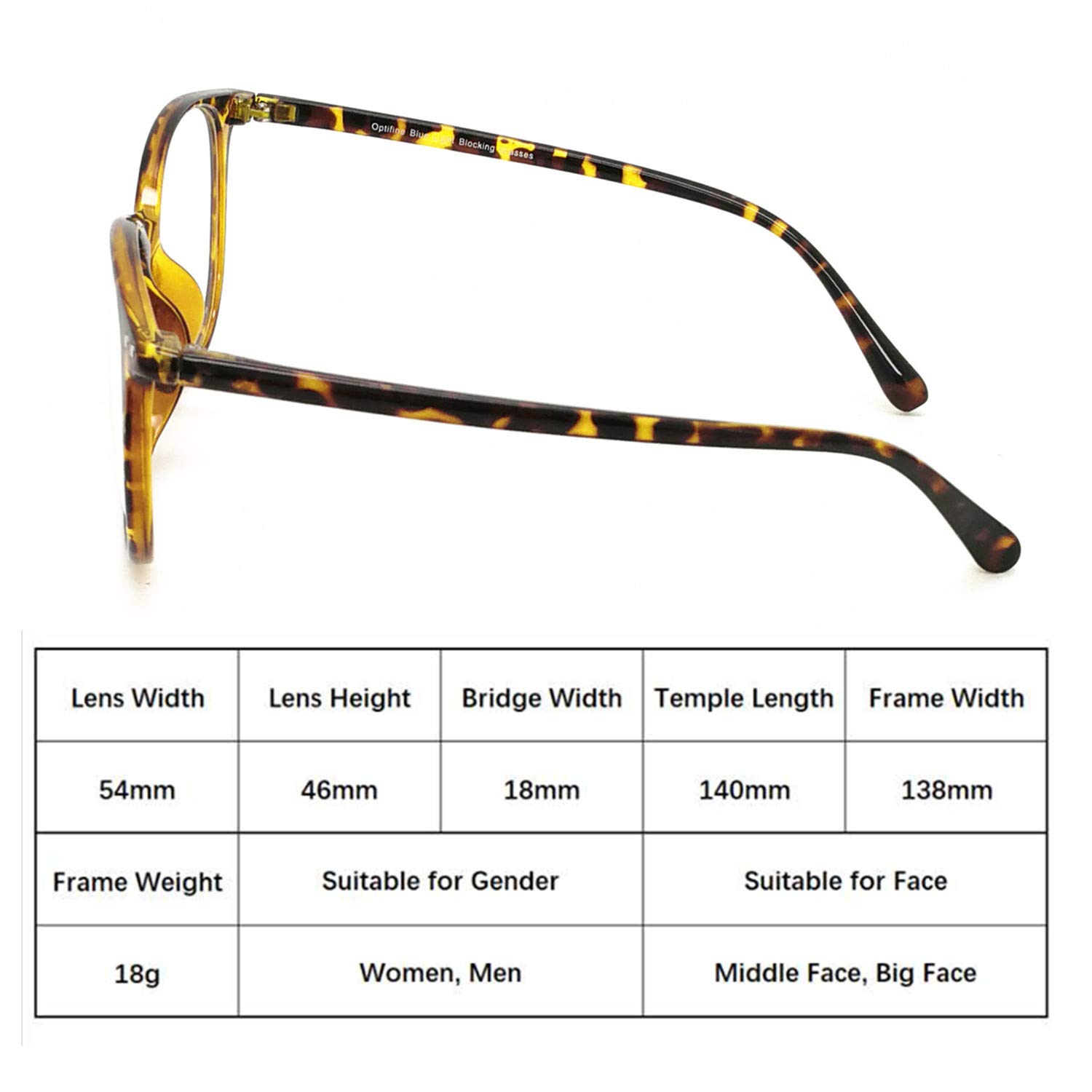 Reading Glasses Anti Blue Light Blocking Reader Oversized Frame for Women Men for Mid Big Face Anti Eyestains Tortoise +2.25