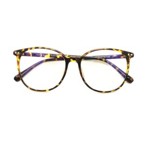 Reading Glasses Anti Blue Light Blocking Reader Oversized Frame for Women Men for Mid Big Face Anti Eyestains Tortoise +2.25