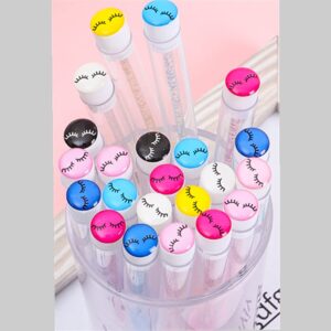 20 Pcs Pink Lash Disposable Mascara Brushes Diamond Eyelash Spoolies Makeup Brush Mascara Wand in Sanitary Tube Lash Supplies