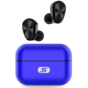 szsago-bluetooth-5.2-wireless-earbuds w5s true wireless in-ear earphones with usb c metal charging case, ipx7 waterproof stereo headphones,built-in mic headset for iphone/samsung (blue)
