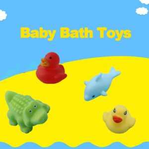 Grabber Baby Bath Toys - Cute Colorful Lobster Claw Catcher with 3 Fish Toys – Safe & Nontoxic Water Toys for Bath Tubs, Swimming Pools & Outdoors - Educational Games for Toddlers & Kids