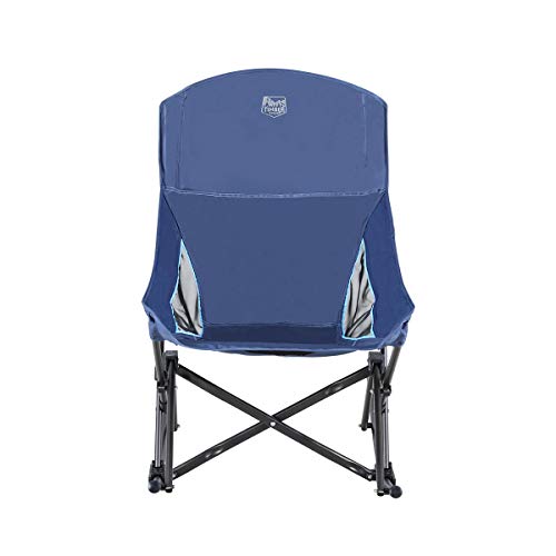 Timber Ridge Capsule Quad Folding Rocker Compact Rocking Camping Chair, 22.83”W x 20.47”D x 18.5”/33.07H, Blue