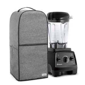 luxja blender cover compatible with vitamix 64 oz. low-profile blender, gray