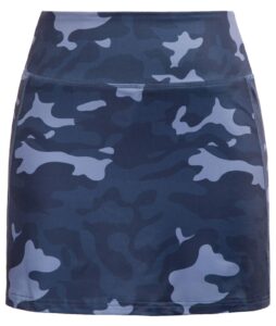 tennis skirts for women with built-in shorts lightweight(s,navy camo)