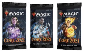 3 (three) booster packs of magic: the gathering: core set 2021 m21 - 3 booster packs (mtg booster pack draft lot bundle)