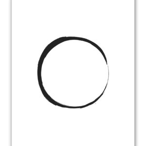 Abstract Wall Art Black and White Ink Art Print Set of 3 Dark Brush Strokes Poster Gray Lines Circle Minimalist Watercolor Painting Contemporary Wall Decor 8x10 Unframed Artwork